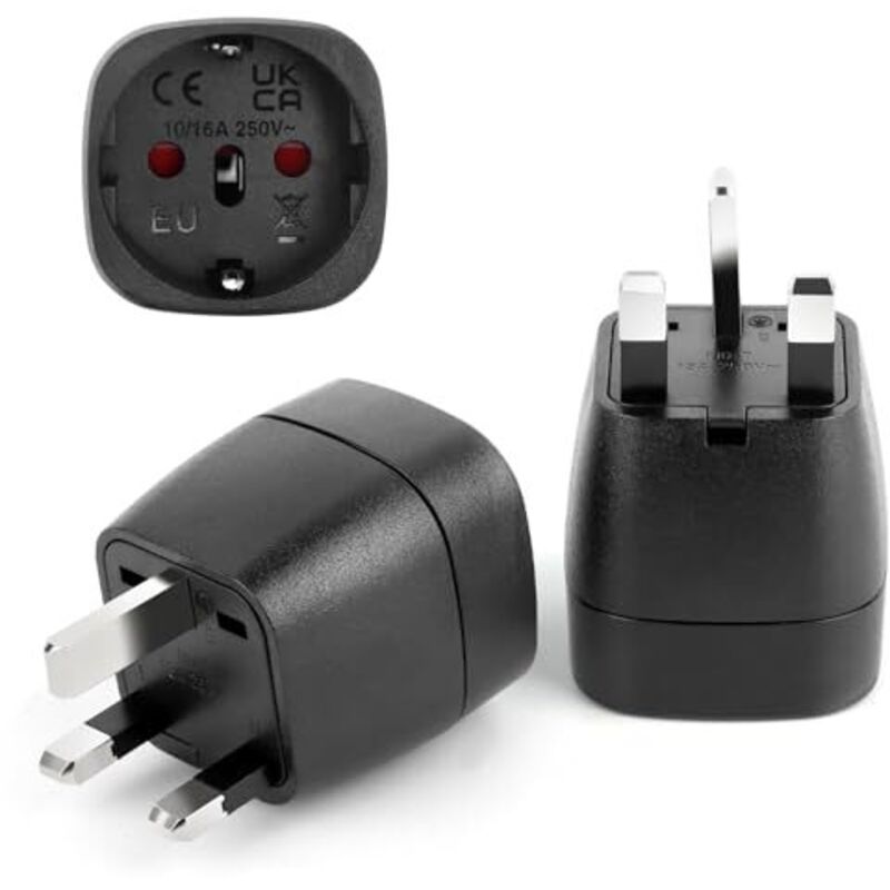 Reiseadapter Typ G, 2er-pack, Stecker Für Großbritannien/irland