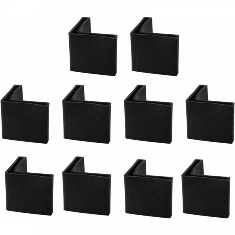 Schwarze 25 Mm X 25 Mm Winkelkappen Aus Eisen, L-förmig, Für Stuhlbeine, Tischgleiter, Endkappen, Eckenschutz Aus Kunststoff