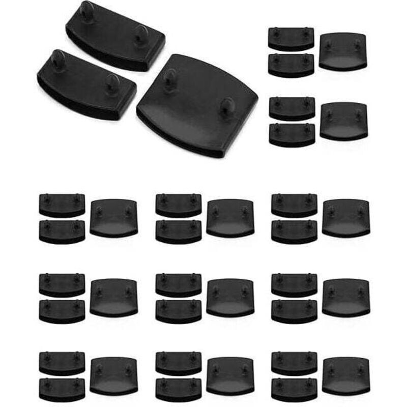Endkappen Und Halterungen Für Lattenroste – 36-teiliges Set (24 Seiten + 12 Mitte) Kunststoff, Kompatibel Mit 5,3–5,5 Cm Latten