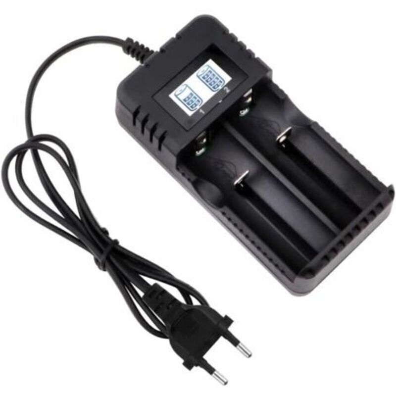 Intelligentes Dual-slot-ladegerät Für 18650/26650 Li-ionen-akkus Mit Lcd-display Und Schnelllade-sicherheitsschutz