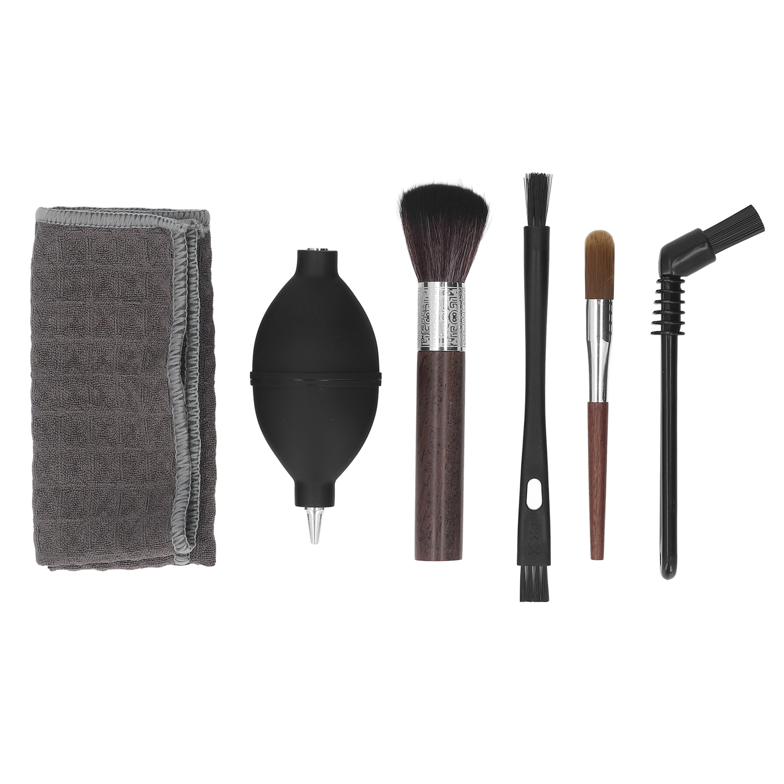 Kaffeemaschinen-reinigungsset – 6-teiliges Set Mit Nylon- Und Holzbürsten, Gebläse Und Tuch