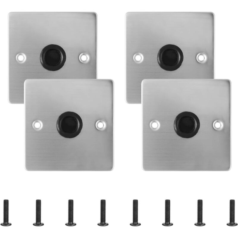 Niederspannungs-wanddurchführungsplatte, Set Mit 4 Schwarzen 7/8"-platten, Für Heimkino- Und Av-kabel
