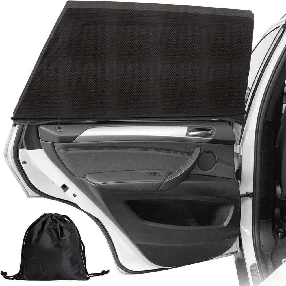 Atmungsaktive Sonnenschutzblenden Aus Netzgewebe Für Autofenster (2er-pack) – Elastisch, Sonnenschützend Und Uv-blockierend Geeignet Für Seiten-/heckscheiben Kompatibel Mit Pkw, Lkw, Suvs Und Transpor