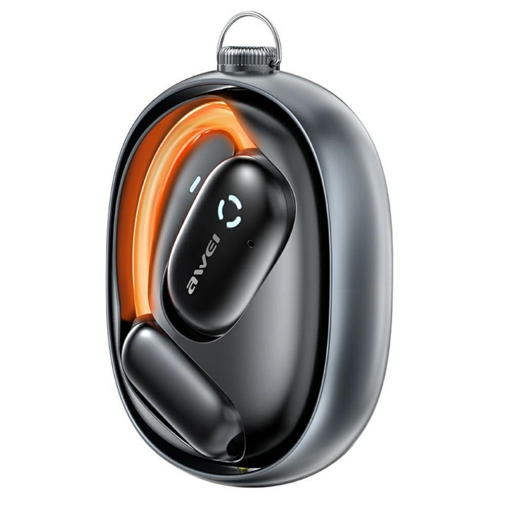 Awei Bluetooth 5.4 Tz13 Anc-kopfhörer + Dockingstation, Schwarz/schwarz