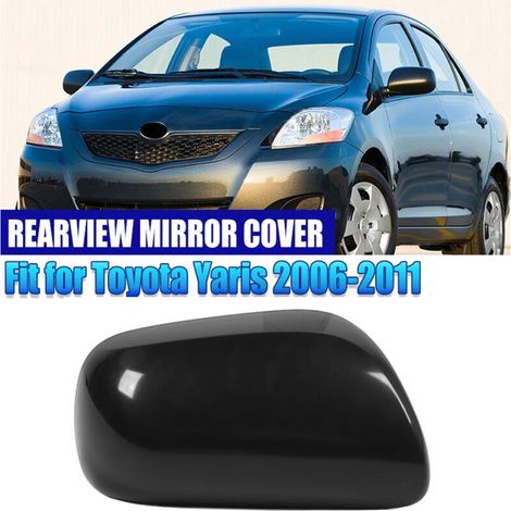 Ej.life Außenspiegelabdeckung, Schwarze Ersatz-rückspiegelabdeckung Für Toyota Yaris (2006–2011), Uv-schutz (rechts 87915 0d907) - Crezuo