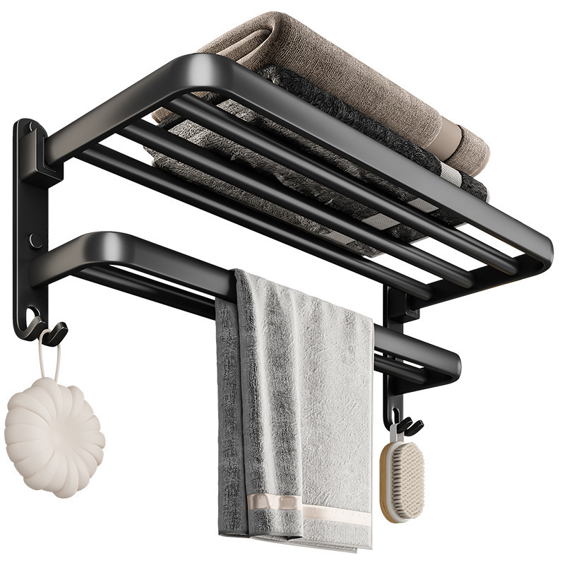 Badezimmerregal Ohne Bohren, Handtuchhalter Aus Aluminium, Wc-aufbewahrung, Badehandtuchhalter, Badezimmeraccessoires
