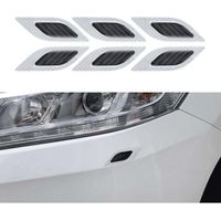 6x Abs-antikollisionsschutzleisten Für Autos, Xu, Reflektierender Schutz Für Autotüren Und Stoßstangen, Schwarz/grau