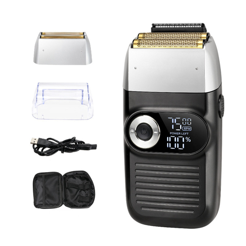 2-in-1 Elektrorasierer-set, Rasier- Und Barttrimmer, Lcd-bildschirm, Wiederaufladbar (kotelettentrimmer)