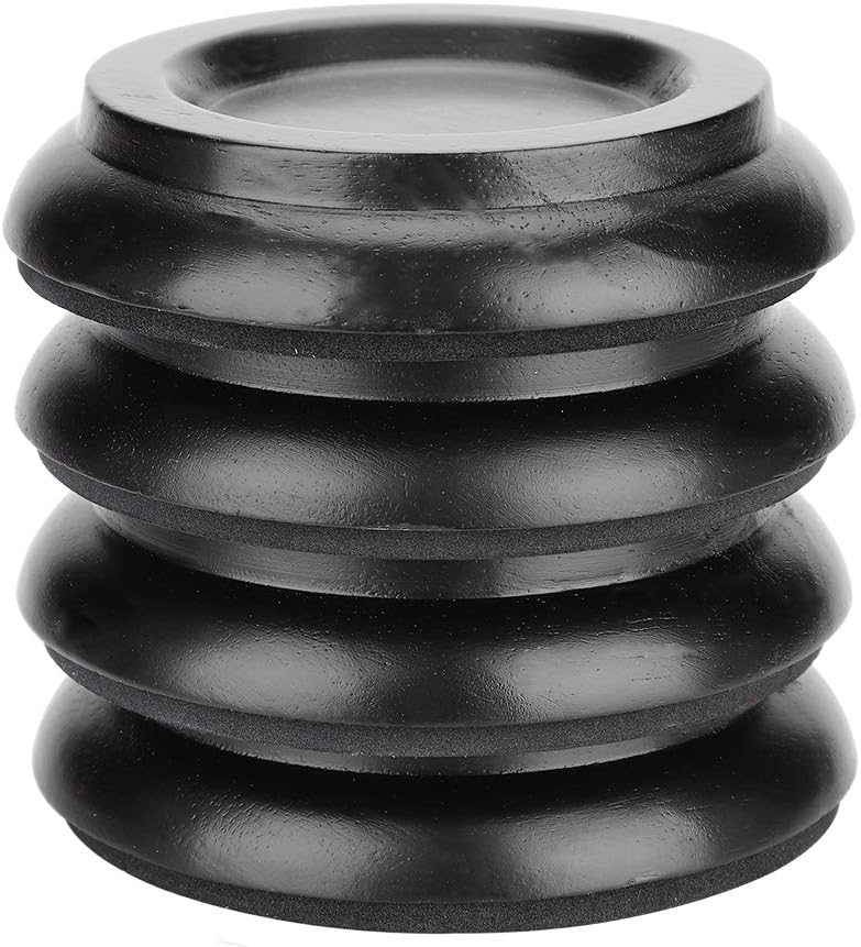 4-teiliges Klavierbodenschutzset: Rollenfüße Aus Buchenholz, Runde Rollenfüße Für Klaviere, Zubehör Für Stehende Klavierrollen, Schwarz