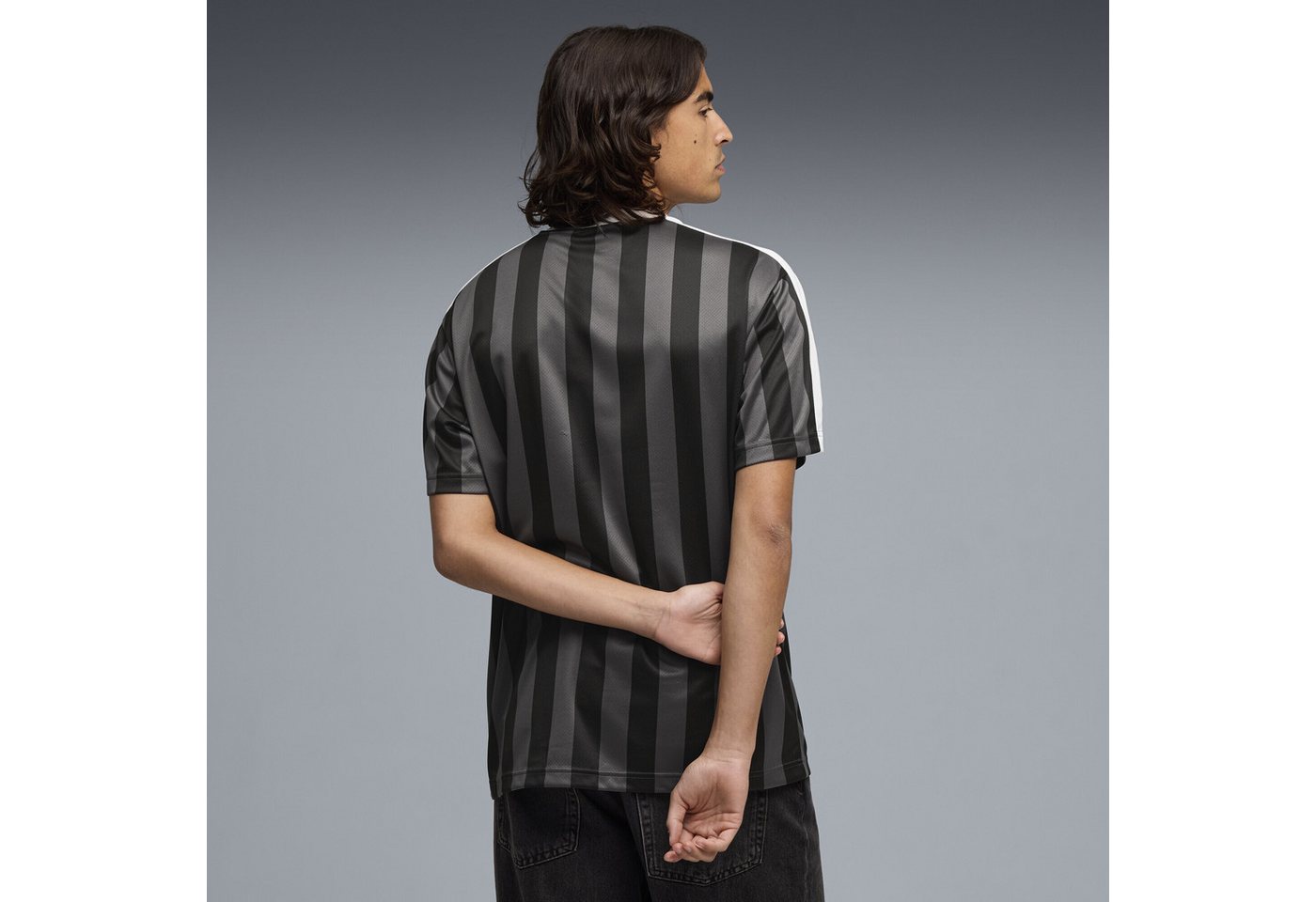 Puma Ess T7 Relaxed Striped Football Herren-t-shirt Schwarz 69219501 R L Bild 4