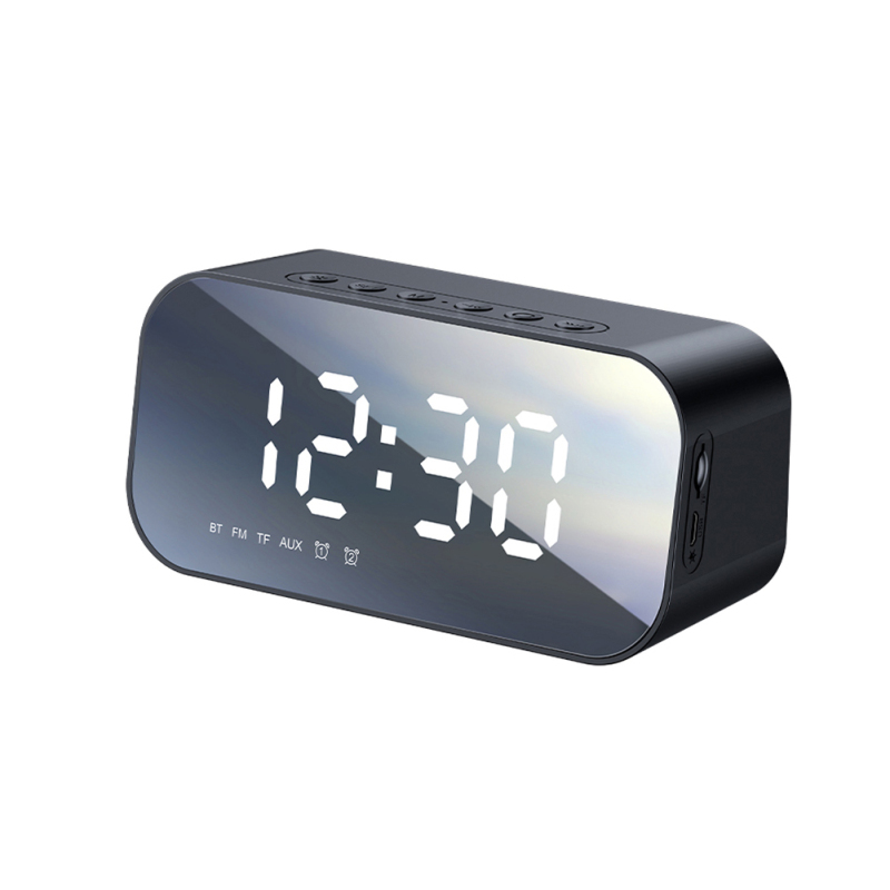 Bluetooth-lautsprecher, Dekorativer Spiegel, Led-uhr, Fm-radio, Subwoofer (musikplayer, Wecker)