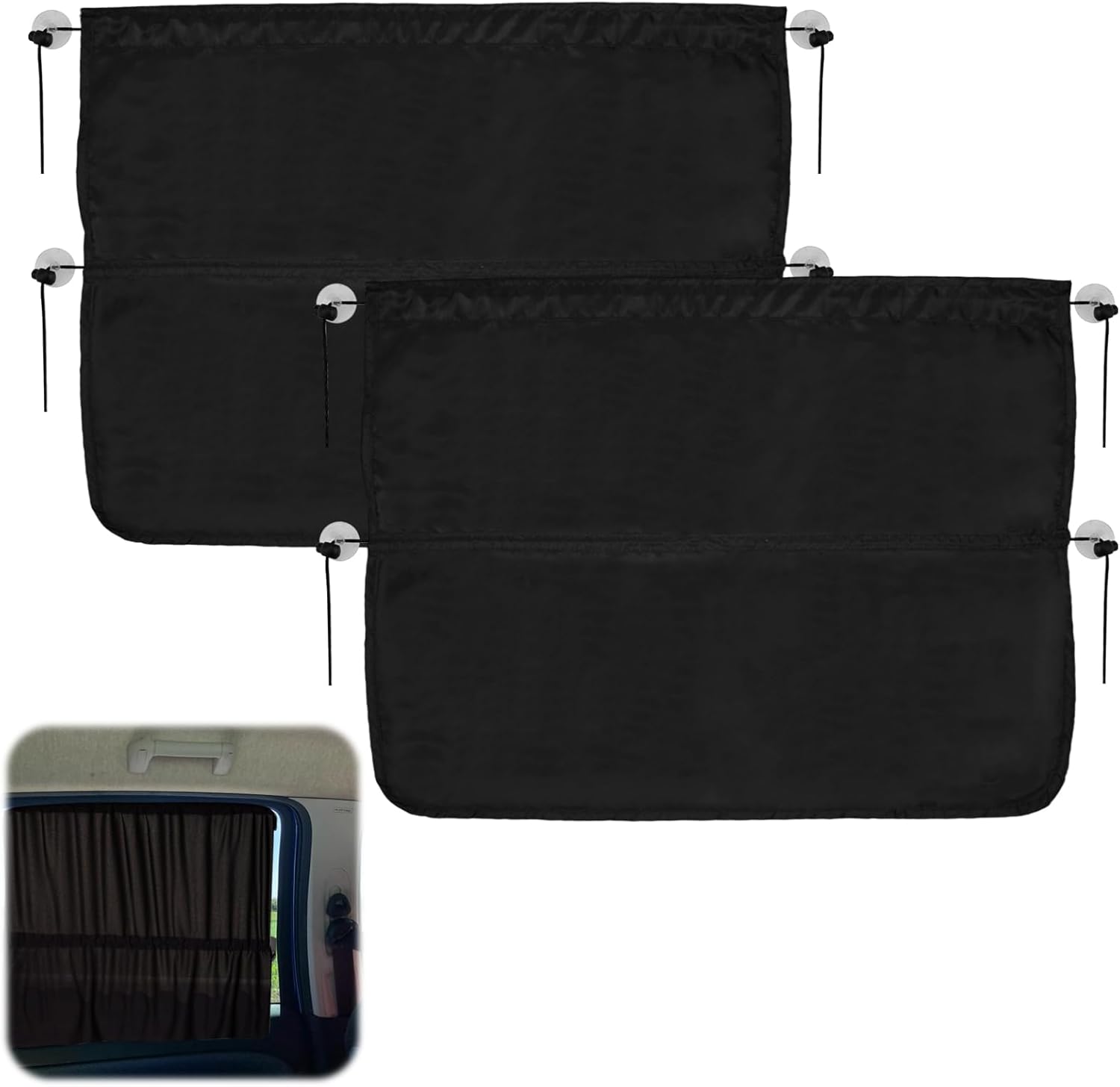 2 Stück Auto-vorhang, 46 X 68 Cm, Universeller Auto-sonnenschutz, Universeller Baby-auto-sonnenschutz, Blickdichter Auto-sonnenschutz, Auto-sonnenschutz, Uv-schutz (schwarz)