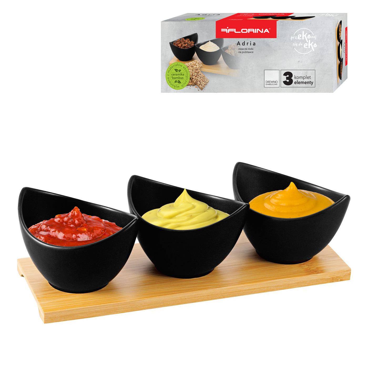 Florina Adria Dipschalen Auf Ständer, 3 Stück.