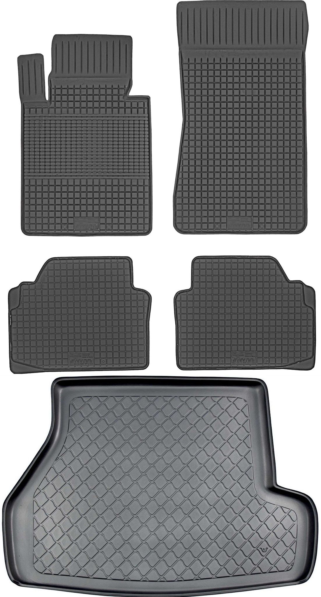Bmw 3er E46 Touring (1998–08.2005) – Set: Gummifußmatten + Kofferraummatte