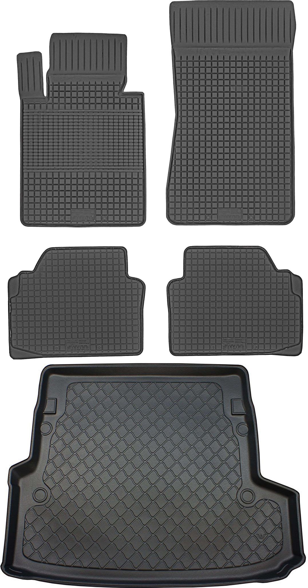 Bmw 3er F30 Touring (12/2012–02/2019) – Set: Gummifußmatten + Kofferraummatte