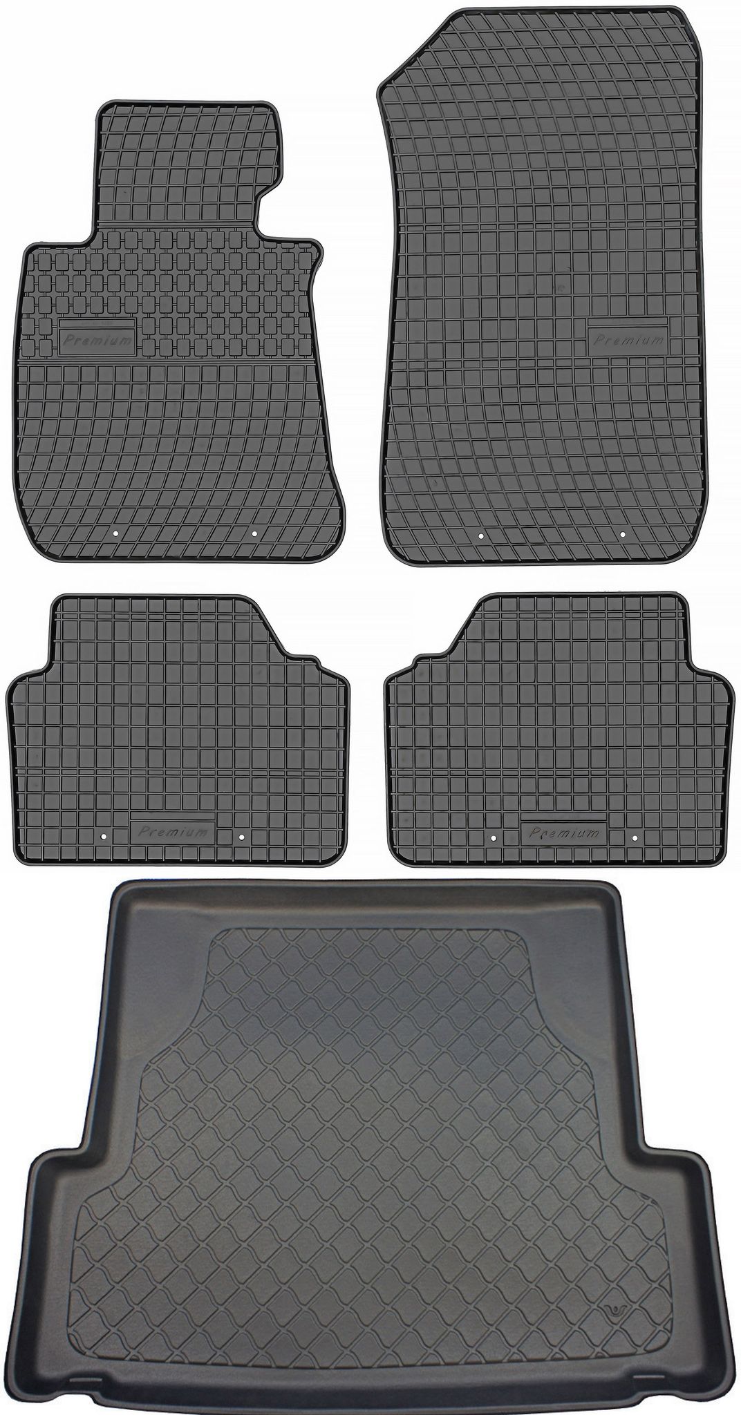 Bmw 3er E91 Touring (09.2005–11.2012) – Set: Gummifußmatten + Kofferraummatte