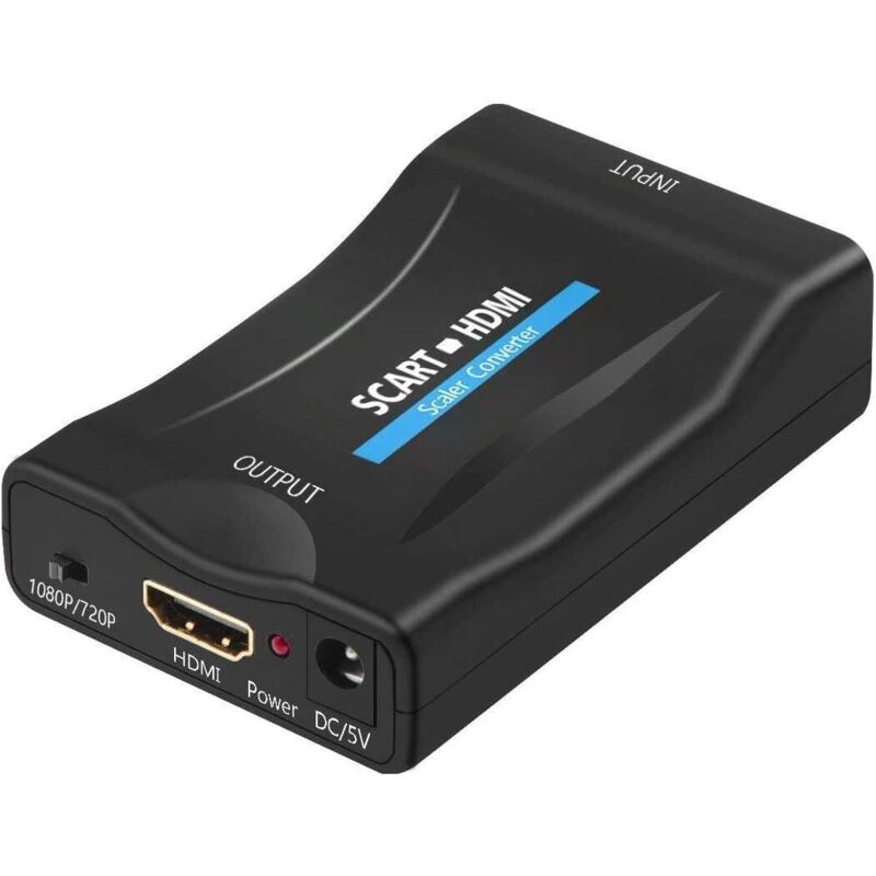 Oem – Convertisseur Péritel Vers Hdmi – Résolution 720p/1080p – Compatible Pal/ntsc – Adaptateur Audio Vidéo Pour Tv. Dvd. Xbox. Ps1/ps2/ps3/wii