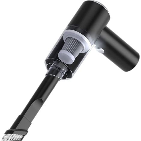 Handstaubsauger, Tragbarer Autostaubsauger Mit Nass- Und Trockensaugfunktion Für Haushaltsgeräte, 120 W Leistung, 9000 Pa Saugkraft, Kabelloses Mini-reinigungsgerät, Schwarz