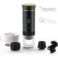 3-teiliges Tragbares Kaffeemaschinen-set, 15-bar-espresso, Kompatibel Mit Kapseln Und Gemahlenem Kaffee, Für Auto/lkw/camping