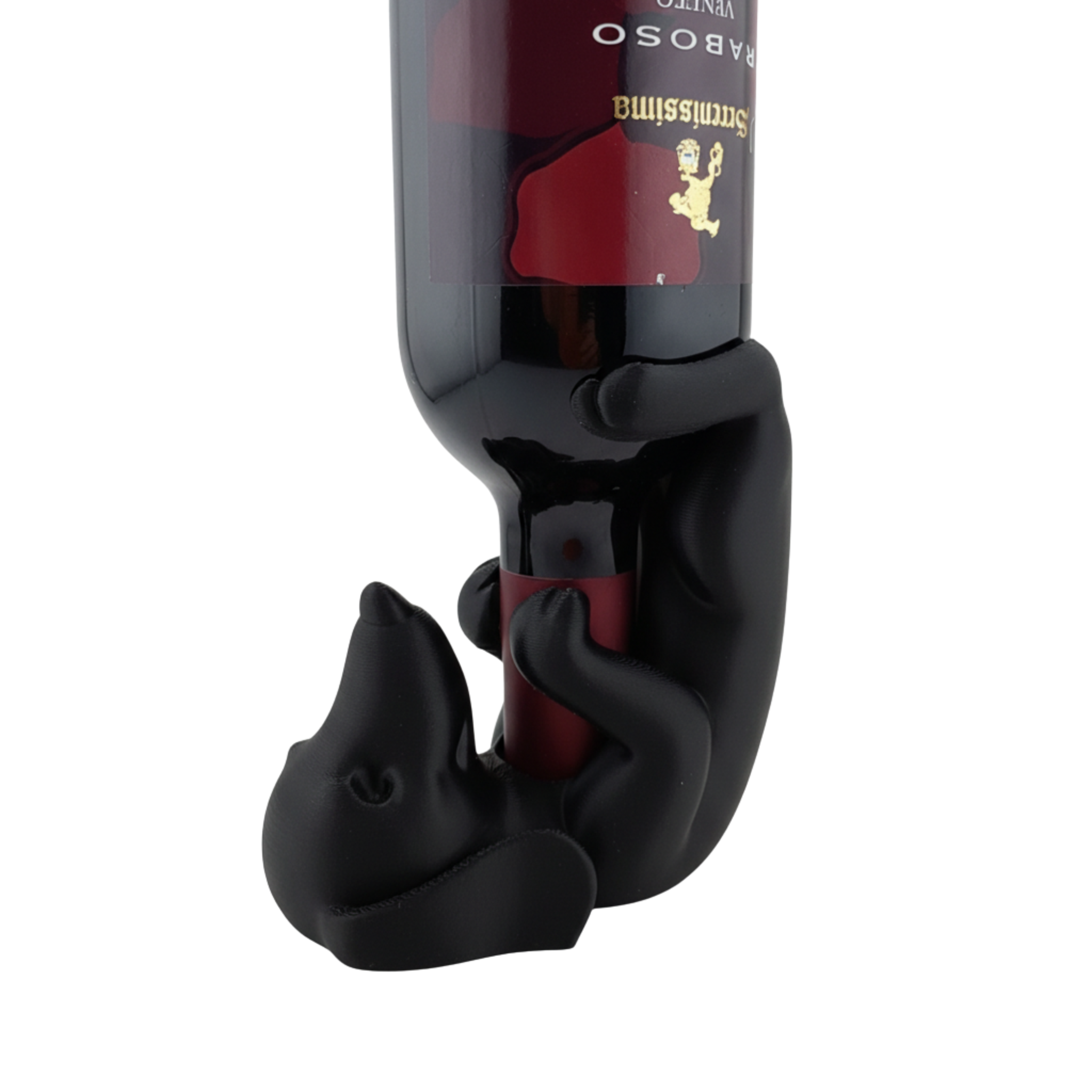 Flaschenhalter In Form Eines Schwarzen Dackels, Wein-/ölregal, Küchendekoration