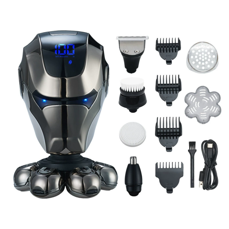 Zcb137 Herren-elektrorasierer, Sieben Klingen, 5-in-1, Schwarz