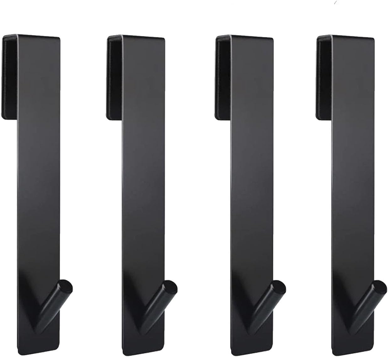4er-set Duschhaken Ohne Bohren. Handtuchhaken. Schwarze Edelstahlhaken Mit Gummischutz Für Duschwand.