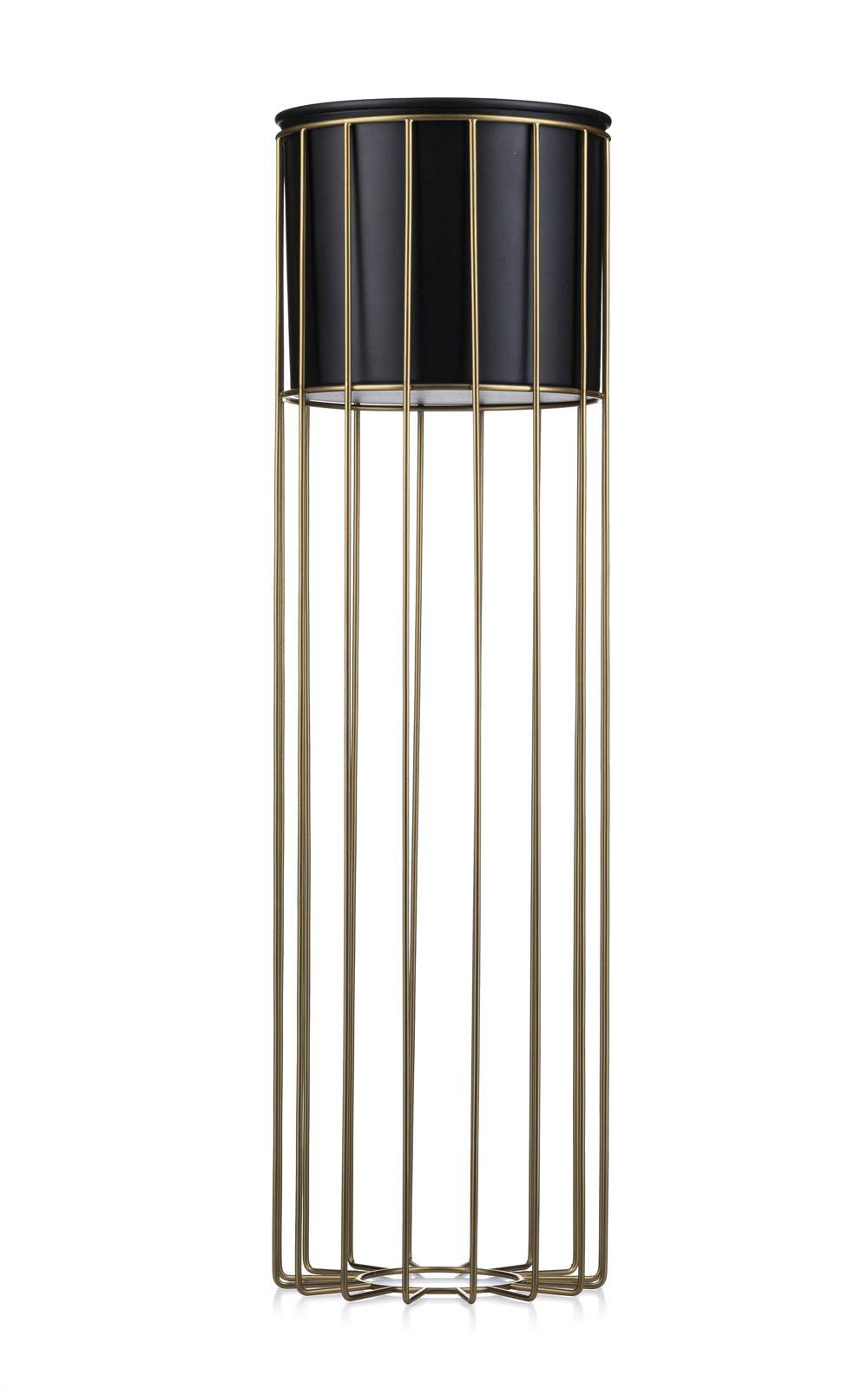 Moderner Blumenständer 70 Gold Schwarz