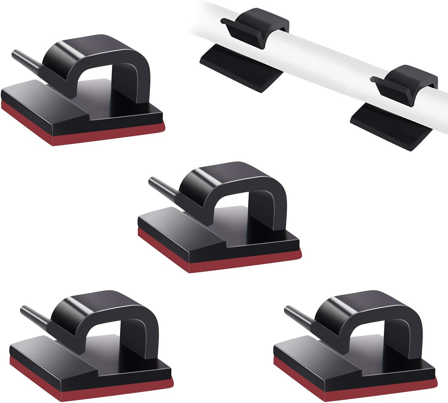 50 Selbstklebende Kabelmanagement-clips, Kabel-organizer, Selbstklebende Kabelhalter Für Tv, Pc, Laptop, Ethernet-kabel, Heimbüro (schwarz)