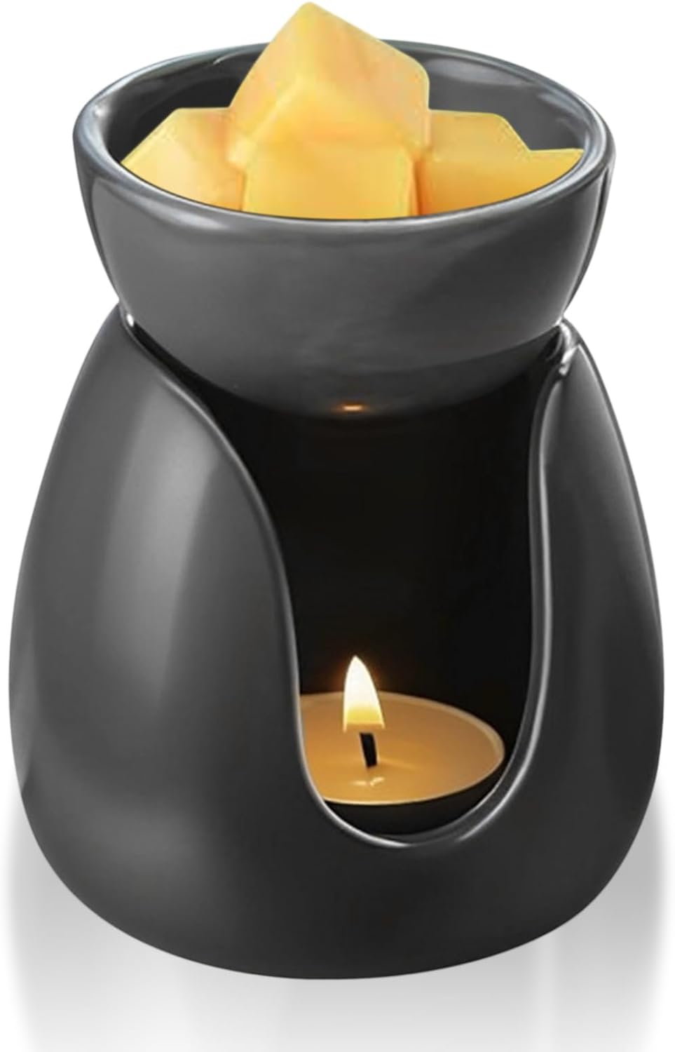 Duftwachsbrenner, Kerzenbrenner, Keramik-ölbrenner Für Duftwachs, Eierschalenförmiger Aromatherapieofen, Holde-kerze (schwarz)