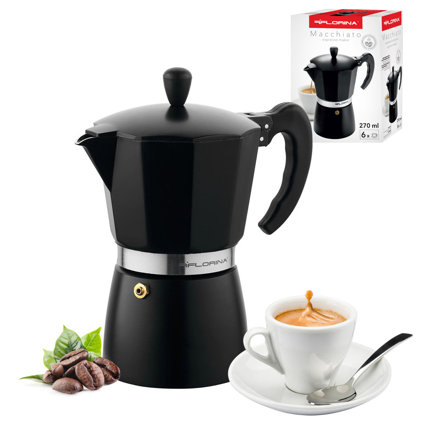 Florina Macchiato Espressomaschine Für 6 Tassen