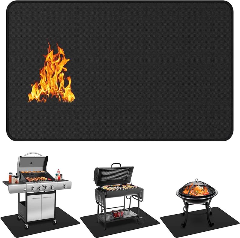 Grillmatte Pod 128x76cm Fleckenabweisend Feuerfest Terrassen- Und Rasenschutz