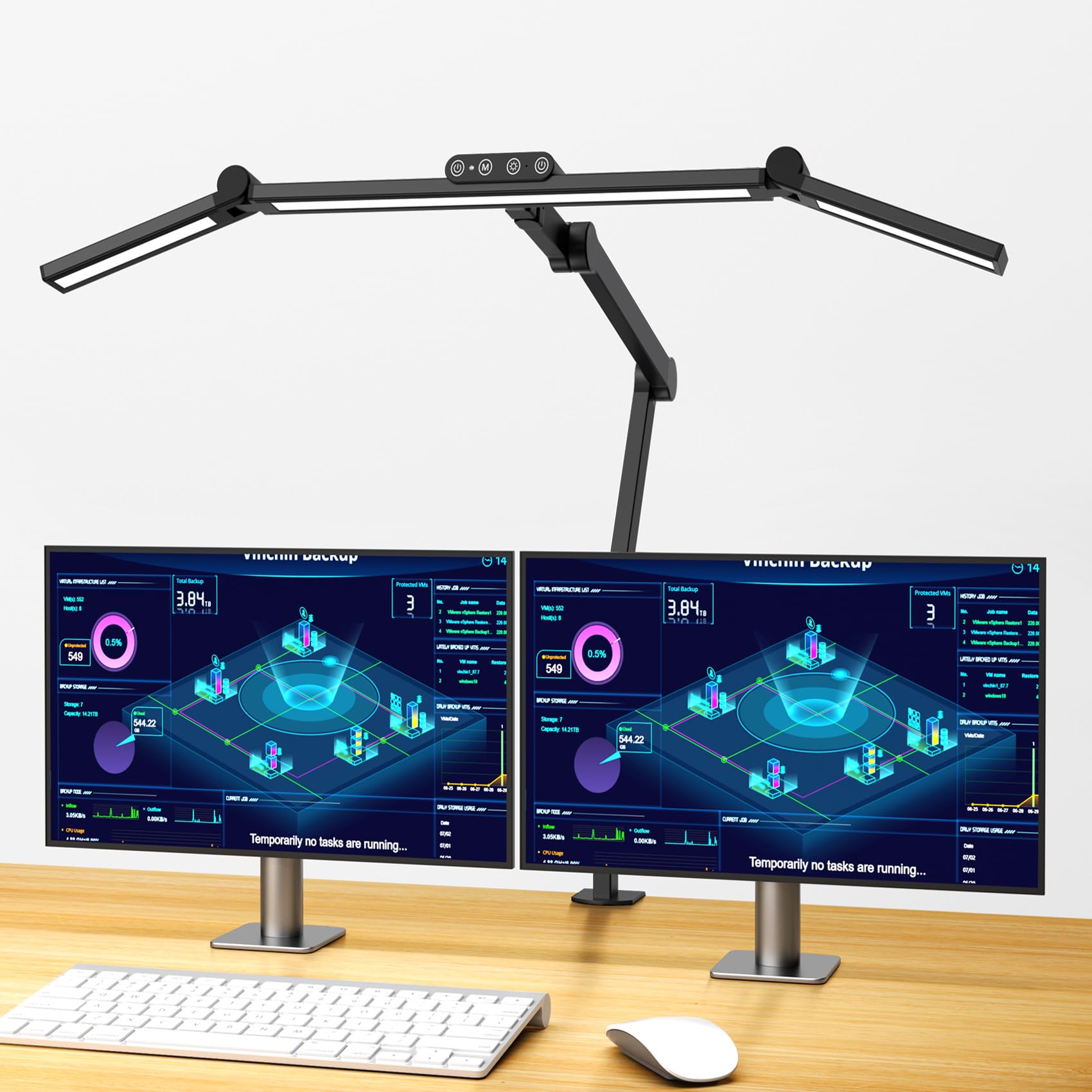 Schwarze 2-teilige Wandleselampe (3w), Flexible Und Verstellbare Wandtischlampe Aus Aluminium Mit Verstellbarem Hals, Nachttischlampe Mit Schalter (neutrales Licht - 4000k)