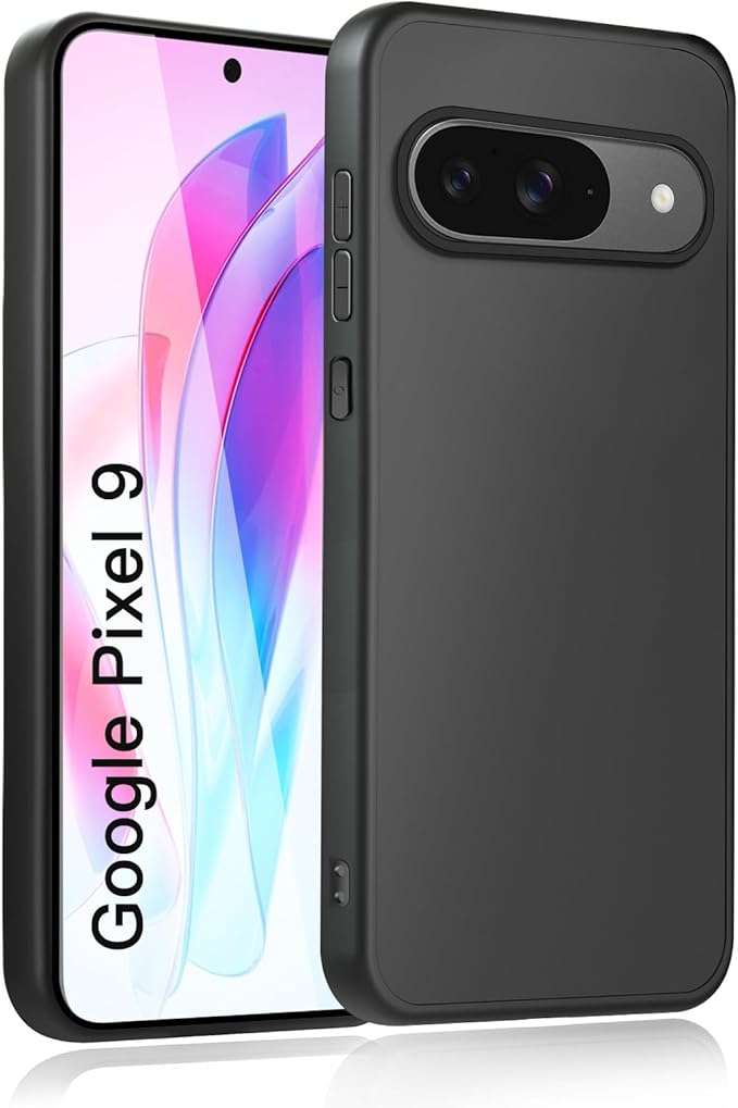 Schutzhülle Für Google Pixel 9, Rutschfeste Rückseite, Schwarz