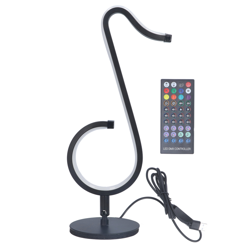 Rgb-led-musiknotenlampe, Fernbedienung, Romantische Nachttischlampe Fürs Schlafzimmer.