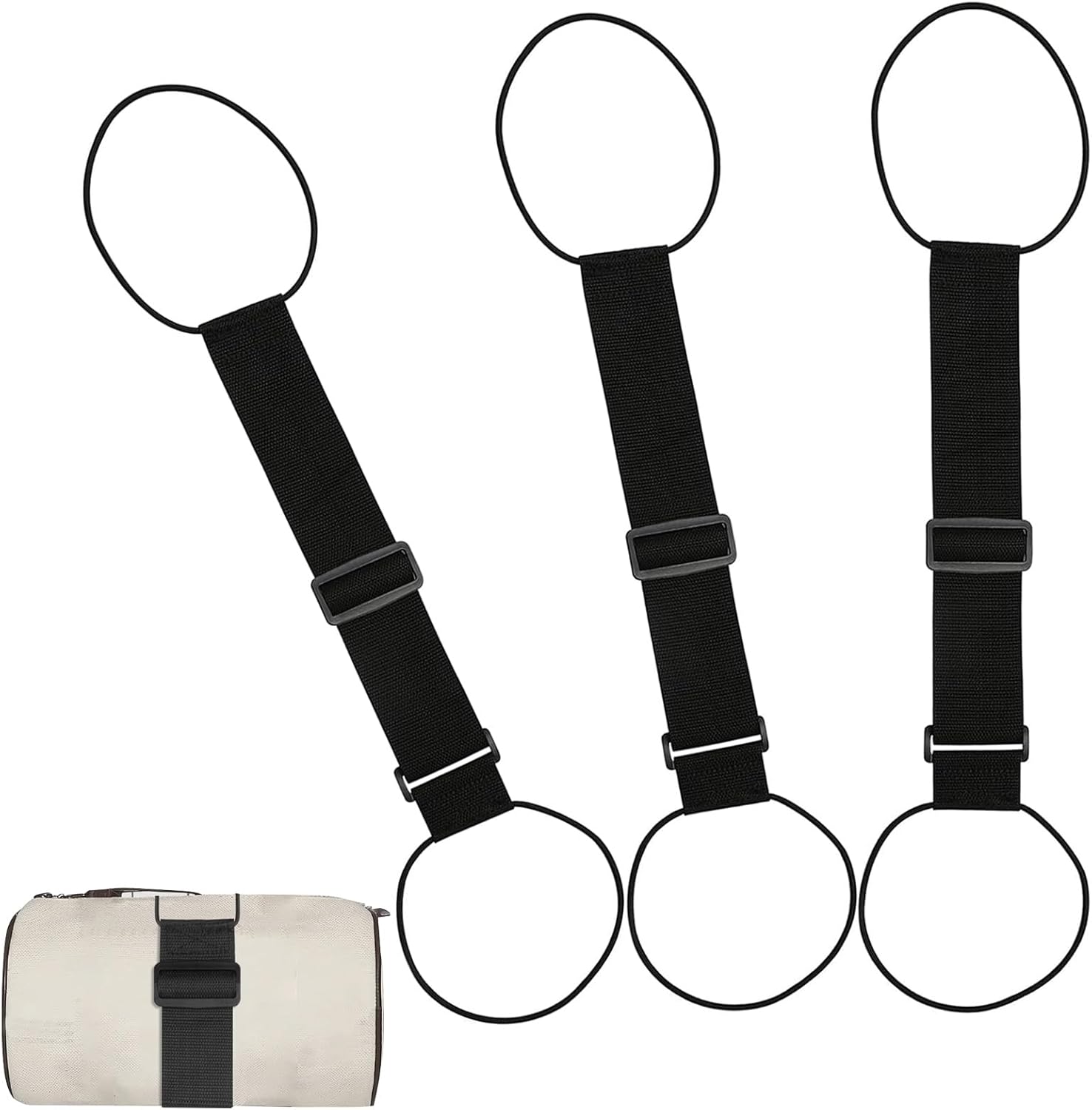 Elastische Befestigungsgurte, 3er-pack Elastische Gepäckgurte, Verstellbare Gepäckgurte Für Koffer, Tragbares Reisezubehör Für Koffer, Schwarz