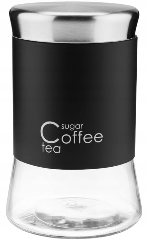 Gewürzbehälter Aus Schwarzem Glas, 1000 Ml