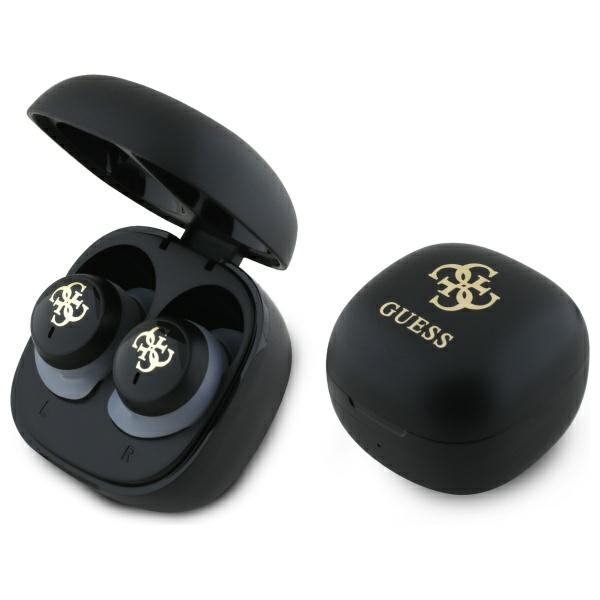 Guess Bluetooth-kopfhörer Gutwsj144esk Tws + Dockingstation Schwarz/schwarz Irisierend 4g Gedrucktes Logo