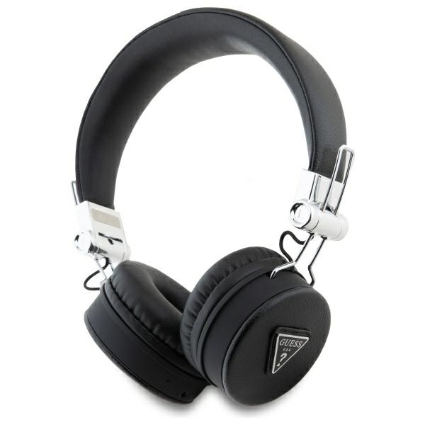 Guess Bluetooth-on-ear-kopfhörer Enc Gubh70pgtspsk Schwarz, Genarbt, Klassisch Rund
