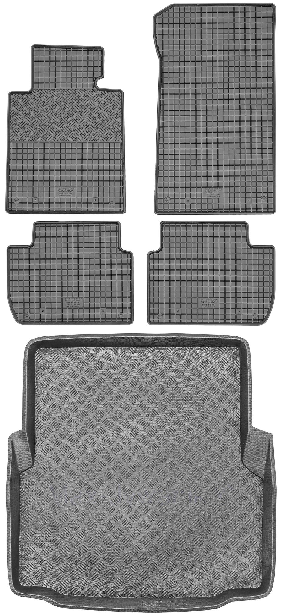 Bmw 3er E46 Touring / Kombi (1999–2005) – Set: Gummifußmatten + Kofferraummatte