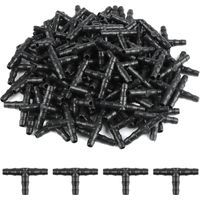 100 Stück T-stück-schlauchverbinder 4/7 Mm, Pvc-anschlussstücke Für Bewässerung, Tropfbewässerung, Mikrosprühsysteme, Bewässerungsgelenke Für Automatische Schlauchsysteme