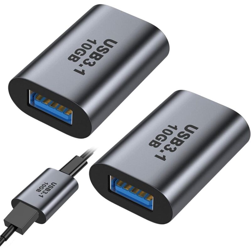Usb-c Stecker Auf Usb-a Stecker Adapter – 2er-pack, 10 Gbit/s Geschwindigkeit, Für Schnelles Synchronisieren Und Laden Von Laptops.