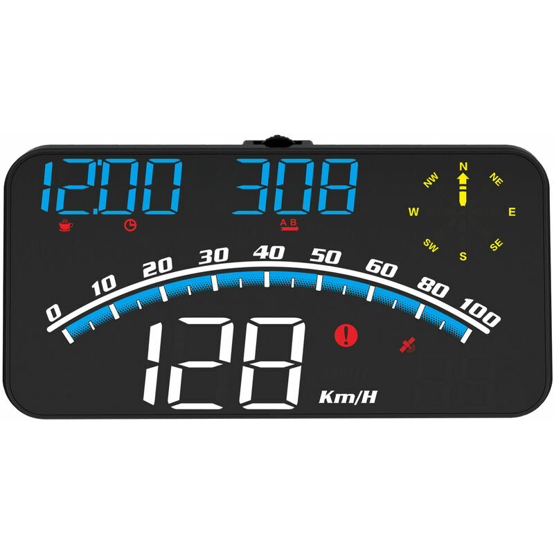 5,5-zoll-automobil-hud-head-up-display, Windschutzscheibenprojektor, Digitaler Tachometer, Dual-system-display, Blaues Und Weißes Licht – Blaues Und Weißes Licht