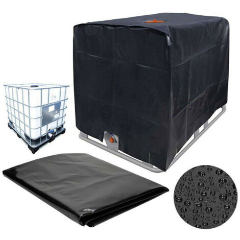 Schutzplane Für 1000-liter-ibc-container – 116 X 100 X 120 Cm, Uv-beständig, Wasserdicht, Schwarz – Ulisem