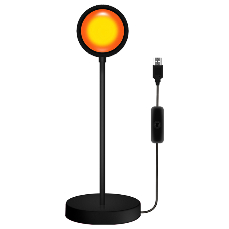 Verstellbare 360°-sonnenuntergangsprojektorlampe, Romantische Usb-led-lampe Für Schlafzimmer-/partydekoration (weiß)
