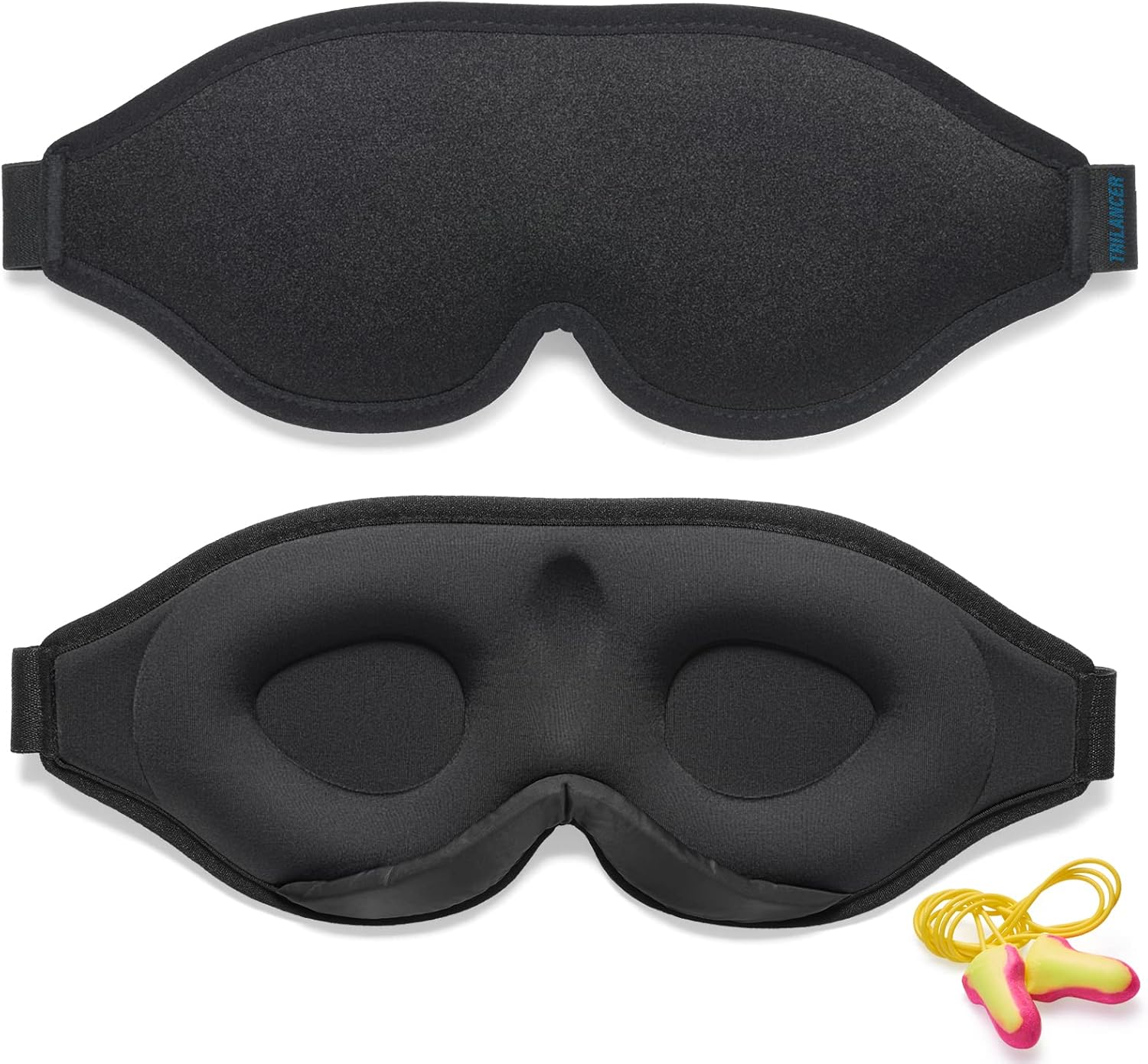 Innovative Nachtmaske 2026 Für Damen Und Herren, Lichtundurchlässiges Schlafmasken-design Zum Schlafen, Nickerchen, Meditieren Und Reisen (schwarz)