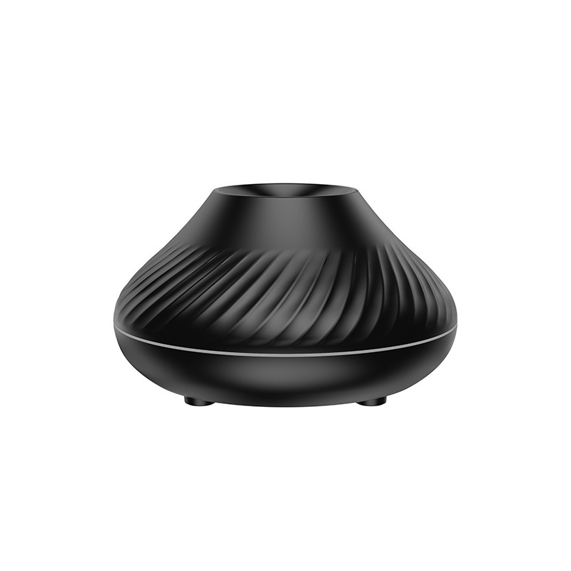 Flammenaroma-diffusor Für Ätherische Öle, Luftbefeuchter, 7 Flammenfarben, Für Zuhause, Mit Wasserlosem Automatischen Abschaltschutz, Schwarz