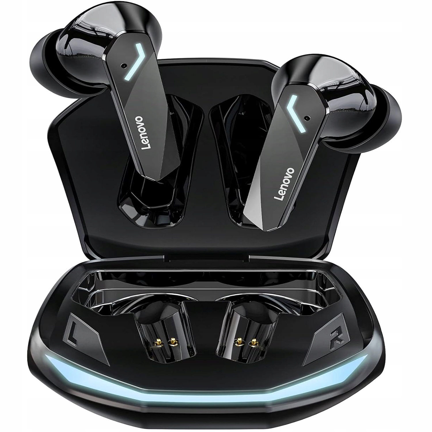 Lenovo Gm2 Pro Kabelloser, Wasserdichter Gaming-kopfhörer + Kopfhörer Mit Powerbank – 10 Stück, Schwarz