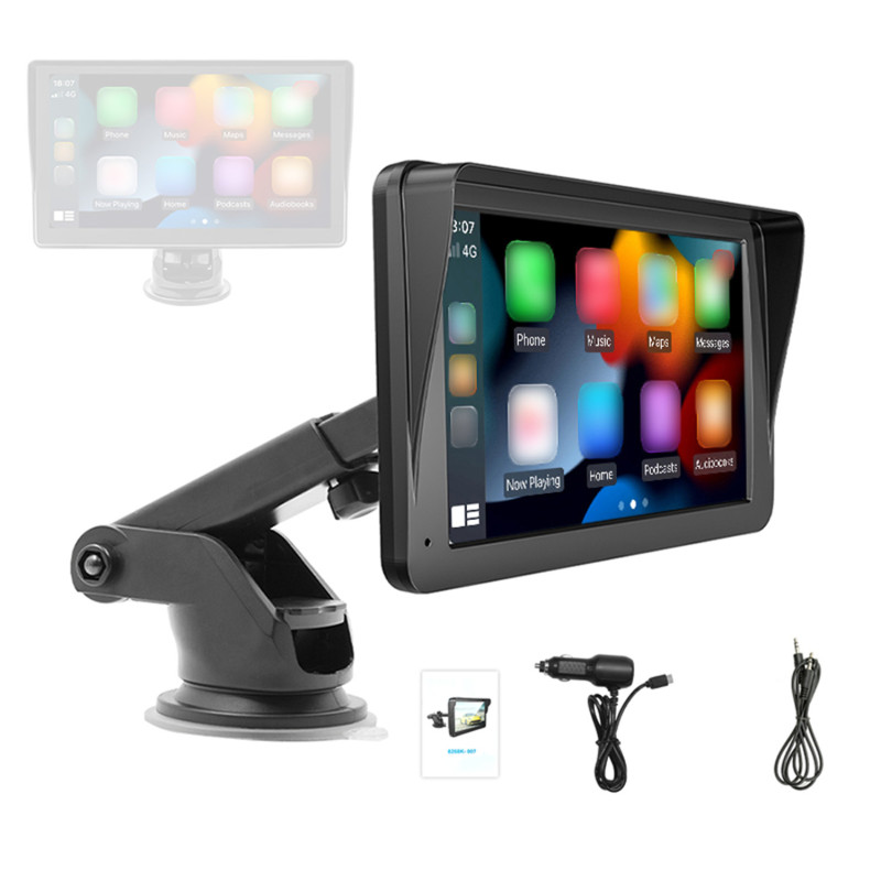 Tragbares 7-zoll-mp5-autoradio Mit Navigation, Fm-transmitter, Freisprechfunktion, Mirror Phone Link-funktion, Einparkhilfe Hinten Und Usb/tf-kartenleser.