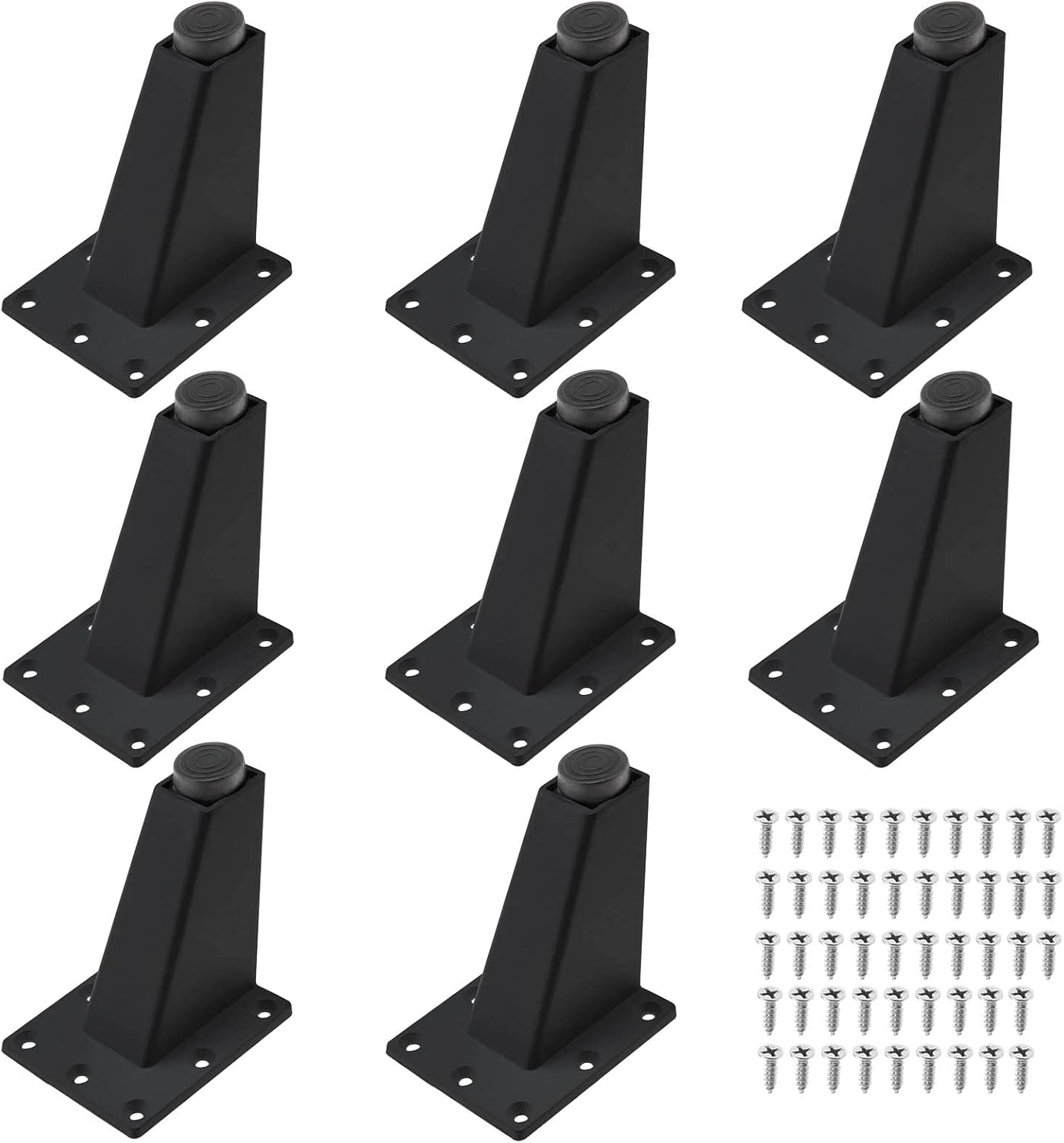 8 Stück Moderne Möbelbeine, Tischbeine Aus Aluminiumlegierung, Dreieckige Tischbeine Aus Metall, Ersatzzubehör Für Sofa, Schrank, Kleiderschrank, Schwarz