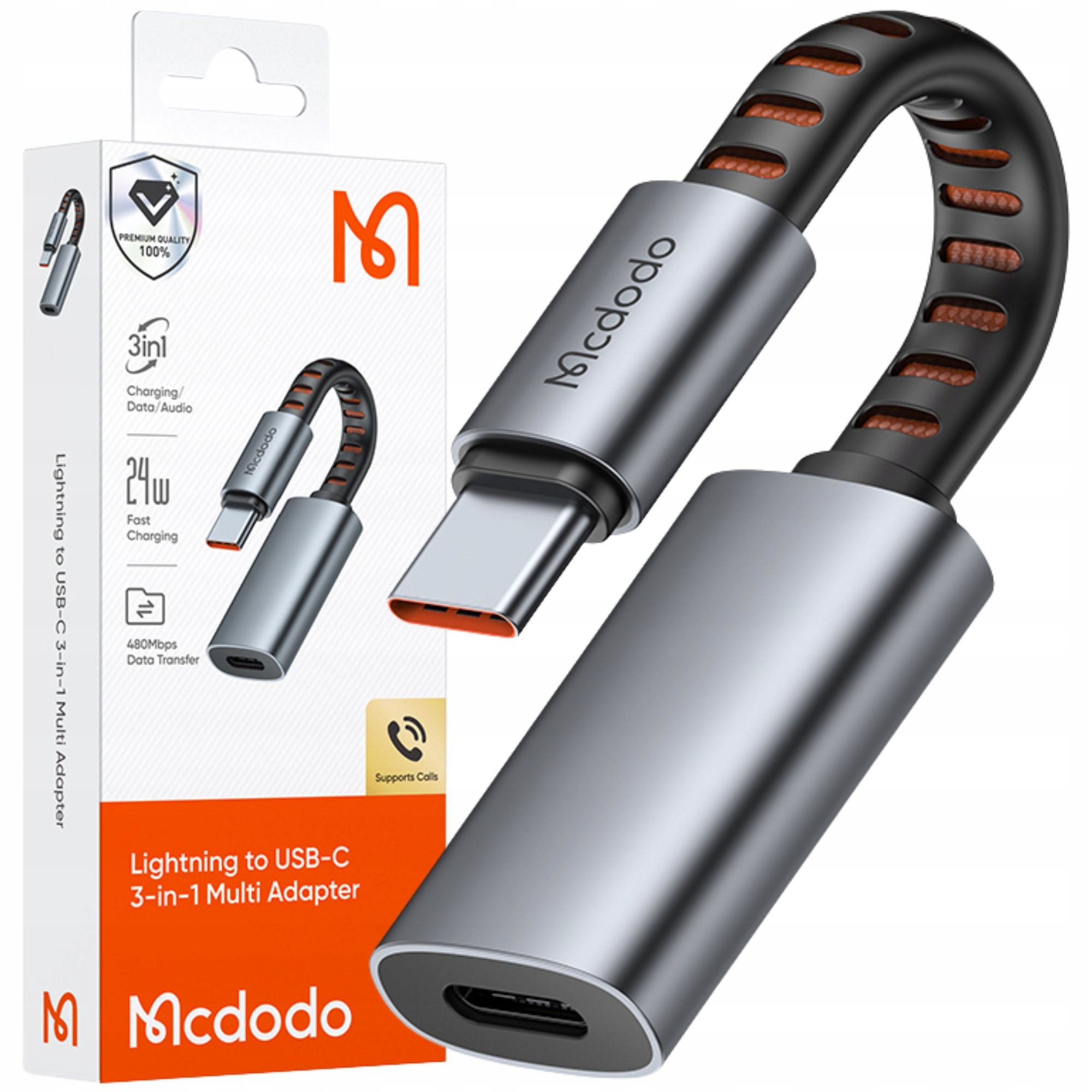 Mcdodo Lightning-adapter Usb-c-kabel Für Iphone 3-in-1 Otg